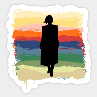 Thirteenth Doctor Paint Splash Stripes Sticker